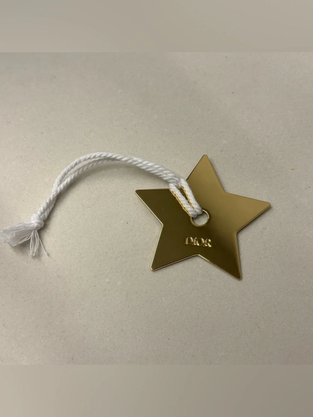 Dior Gold Star Metal Ornament Tag bag charm